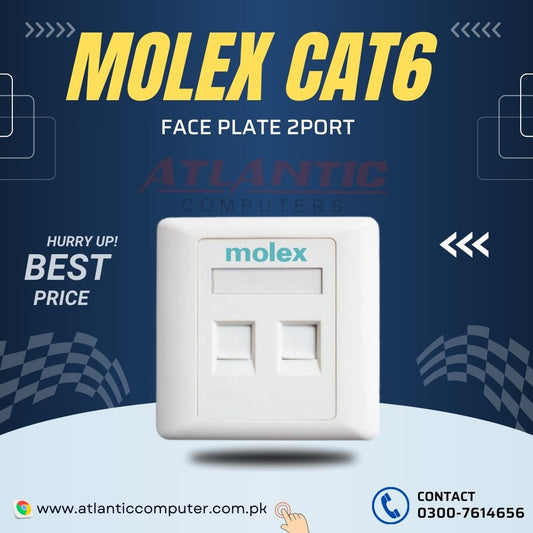 MOLEX CAT6 FACE PLATE 2PORT
