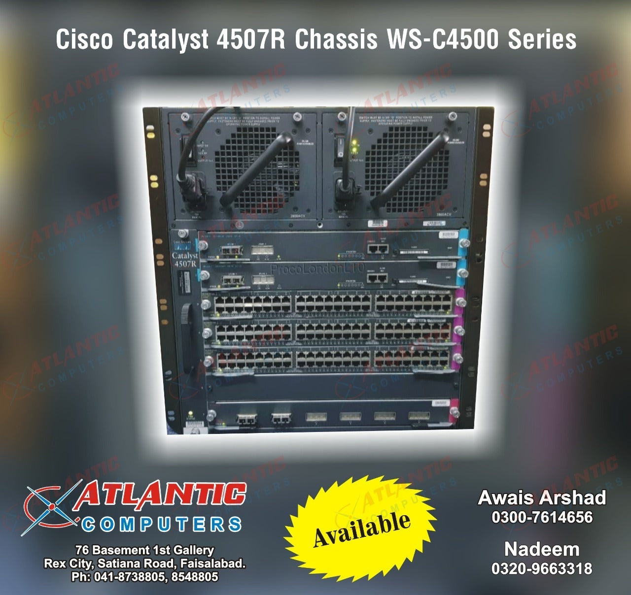 Cisco Catslyst 4507R Chassis WS-C4500 Series