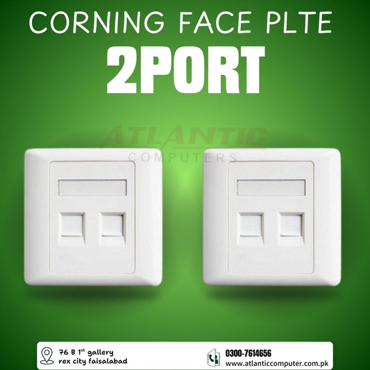 CORNING FACE PLTE 2PORT