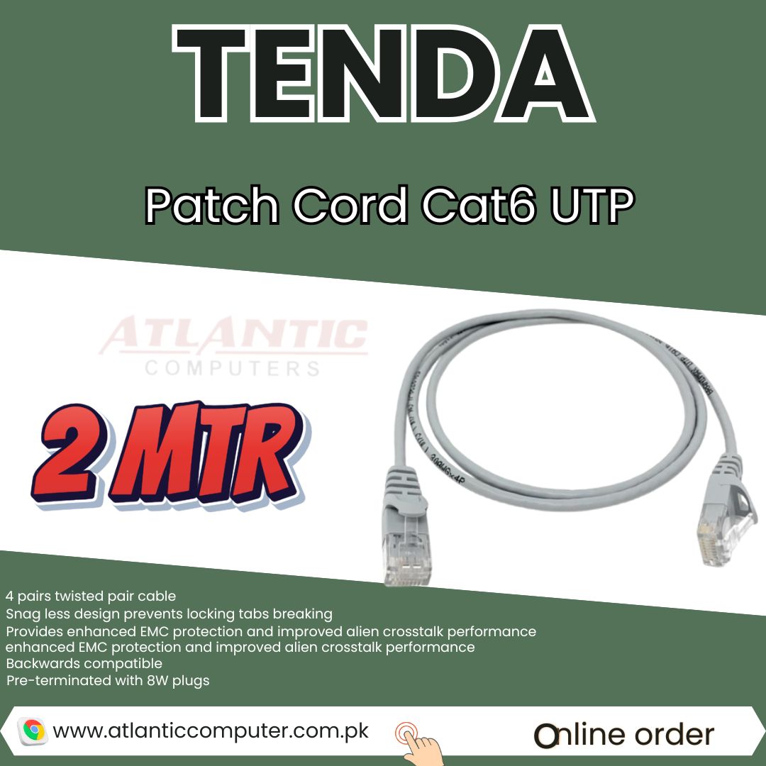 TENDA Patch Cord Cat6 UTP 2MTR