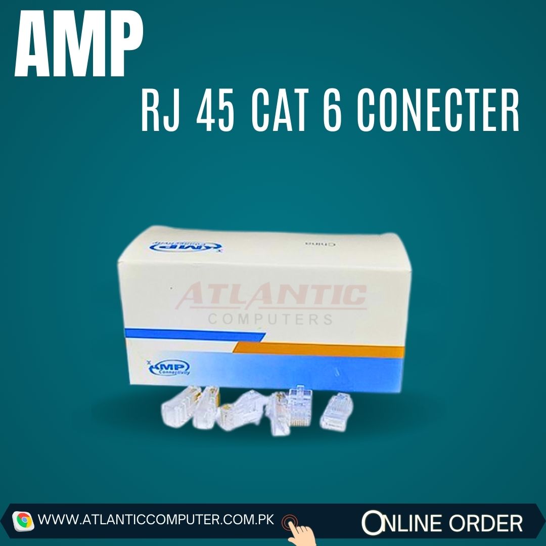 AMP RJ 45 CAT 6 CONECTER (100Pcs)