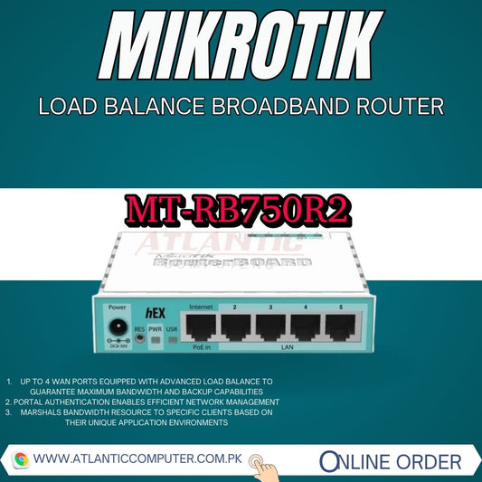 MIKROTIK LOAD BALANCE BROADED ROUTER MT- RB750R2