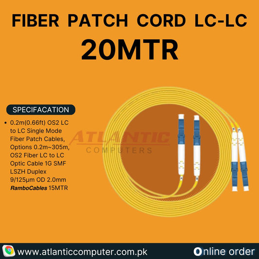 FIBER PATCH CORD LC-LC 20MTR