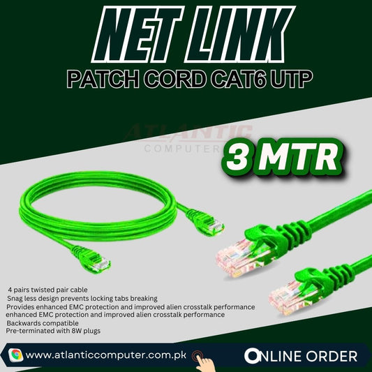 NET LINK PATCH CORD CAT6 UTP