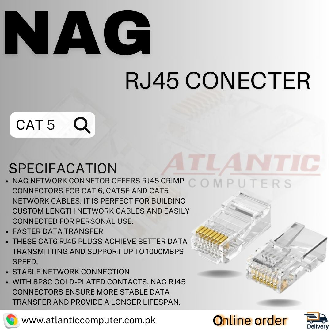 NAG CAT 5 Q RJ45 CONECTER (100 Pcs Box)