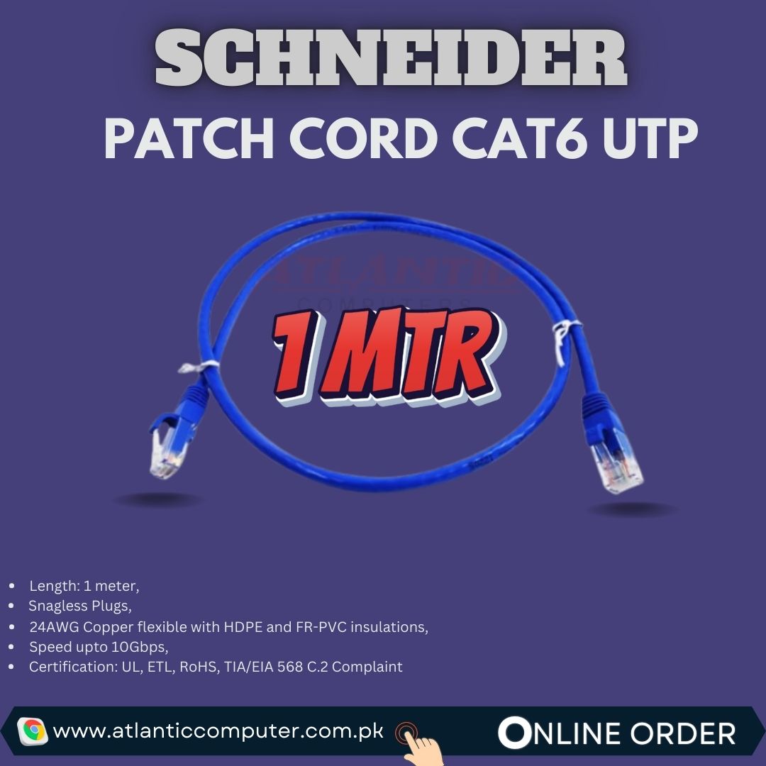 Schneider Patch Cord Cat6 UTP 1 MTR