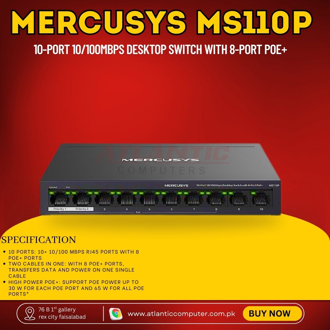 MERCUSYS MS110P 10-PORTS