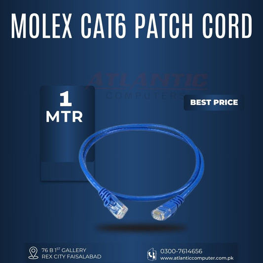 MOLEX CAT6 PATCH CORD 1MTR