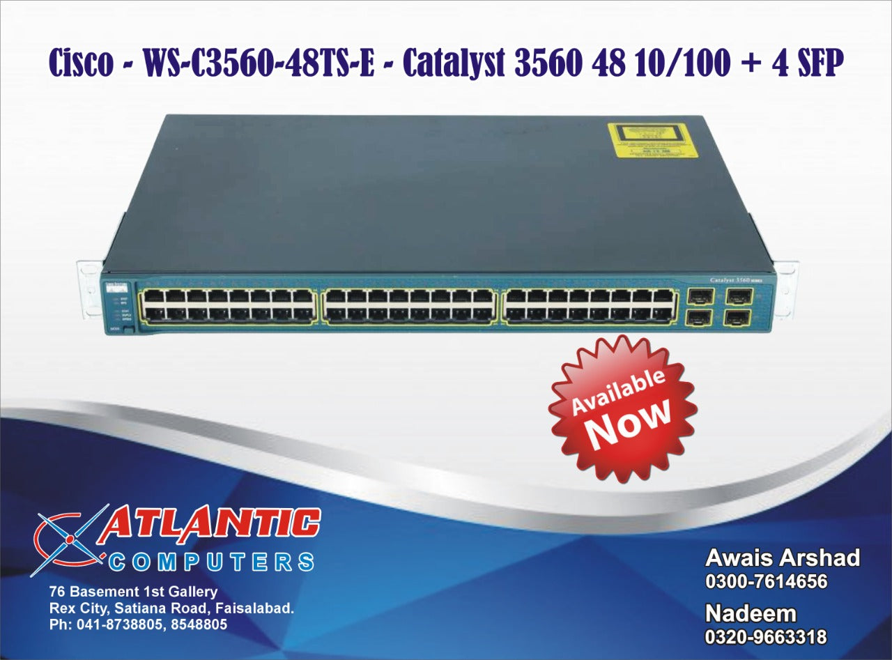 Cisco-WS-C3560-48TS-E-CATALYST 3560 48 10/100+4SFP
