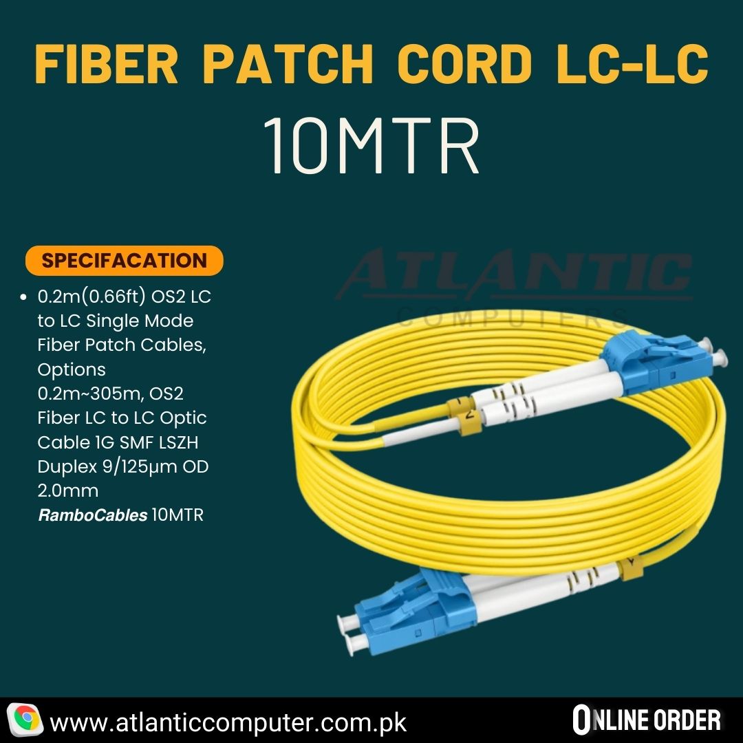 FIBER PATCH CORD LC-LC 10 MTR