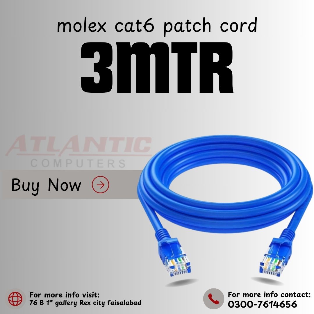 MOLEX CAT6 PATCH CORD 3MTR