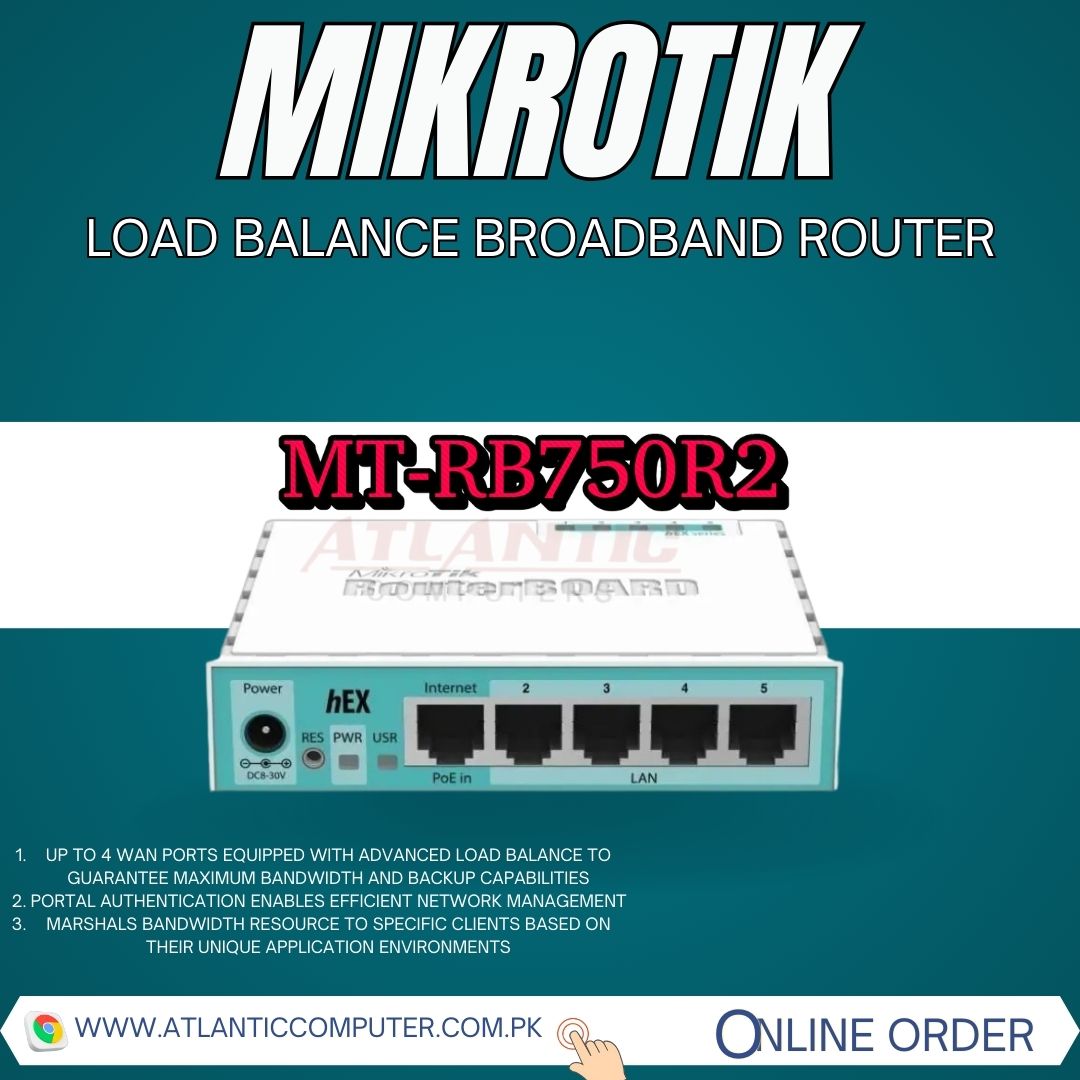 MIKROTIK LOAD BALANCE BROADED ROUTER MT- RB750R2